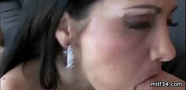  Horny milf fucked and jizzed on at home